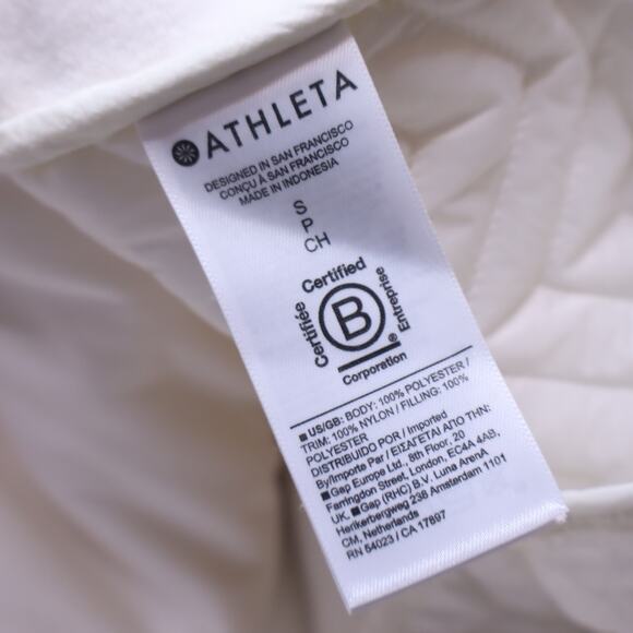 ATHLETA Cozy Sherpa Snap Pullover Sweatshirt White Oversized Filled Women's S - Picture 10 of 11